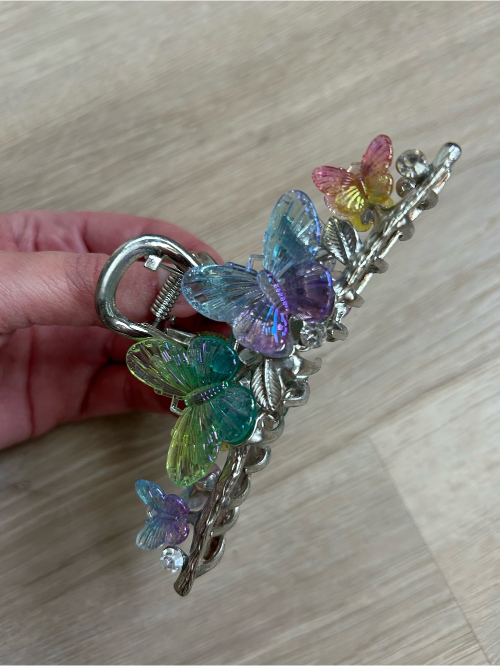 Iridescent Multicolor Butterfly Hair Clip - Women Accessories - Picture 3 of 4